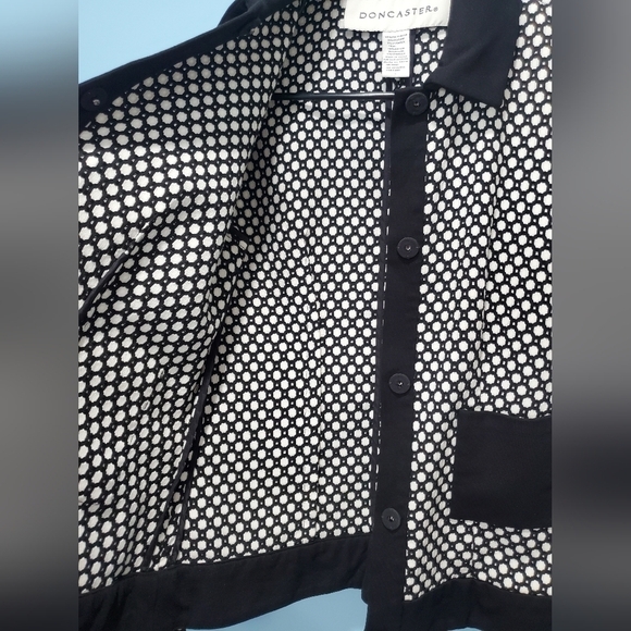Bundle Only: Doncaster Long Sleeve Jacket B&W Geometrical Blazer Sz 2 - Picture 7 of 12